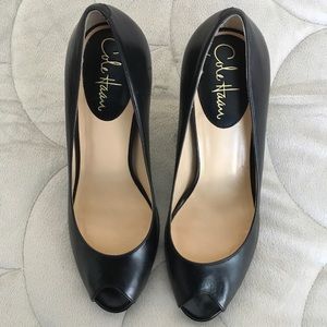 Cole Haan Nike Air Black Peep Toe Pump Size 8